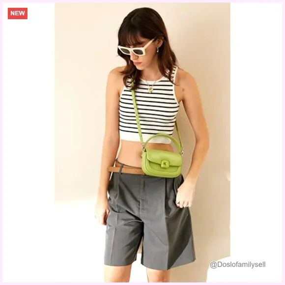 Genuine Leather Mini Crossbody Bag with Adjustable Strap, Compact Clutch - Picture 2 of 7